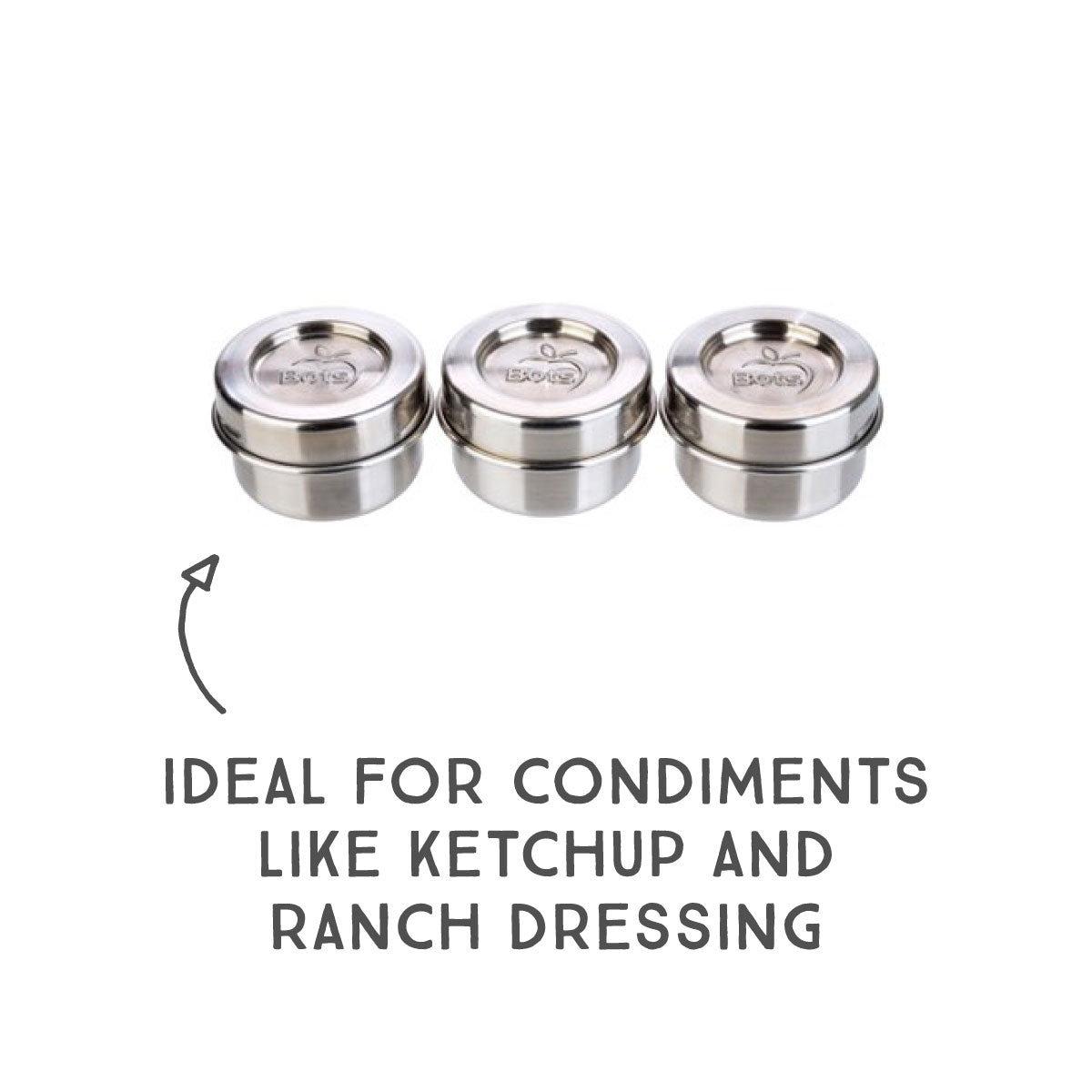 Condiment Cups - Round - Stainless Steel - 4oz. - 10 Count Box