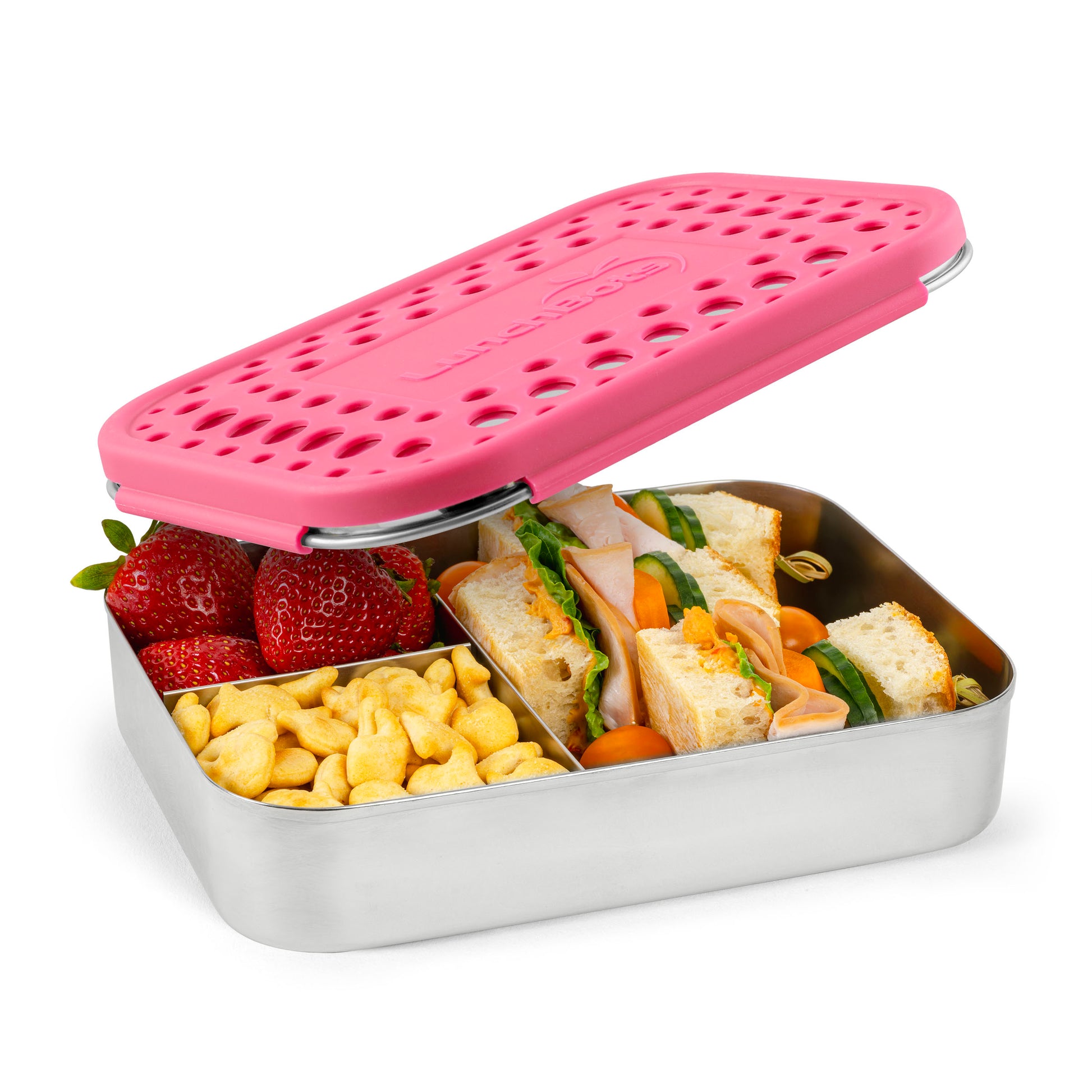 ECOlunchbox Three-in-One, 3-delige broodtrommel van roestvrij staal, lunchbox, bento box ECOlunchbox Three-in-One, 3-delige broodtrommel van roestvrij staal, lunchbox, bento box