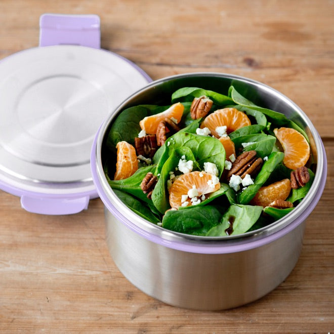 LunchBots 6 Cup Stainless Steel Salad Bowl Container