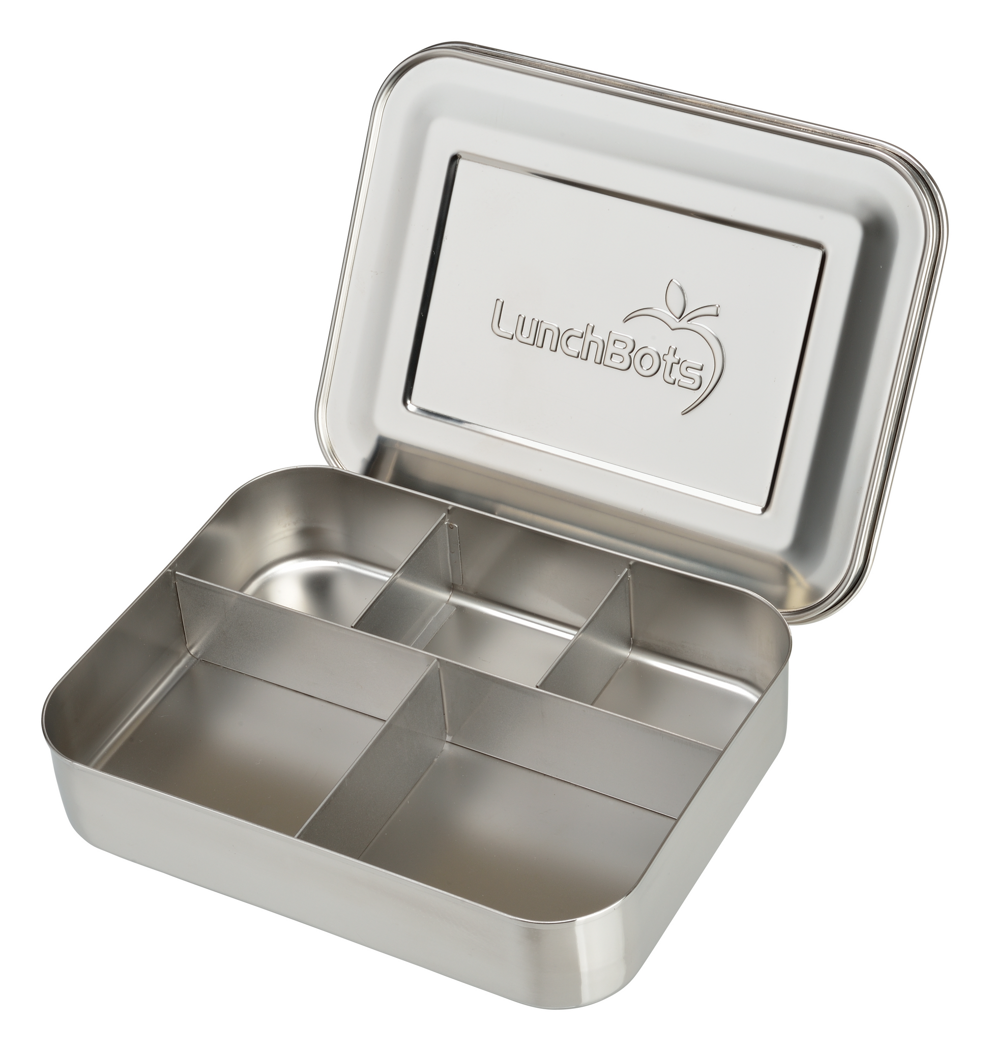 LunchBots Cinco Stainless Steel 5 Compartment Bento Box Stainless
