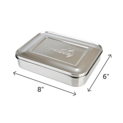 LunchBots Cinco Stainless Steel 5 Compartment Bento Box Green