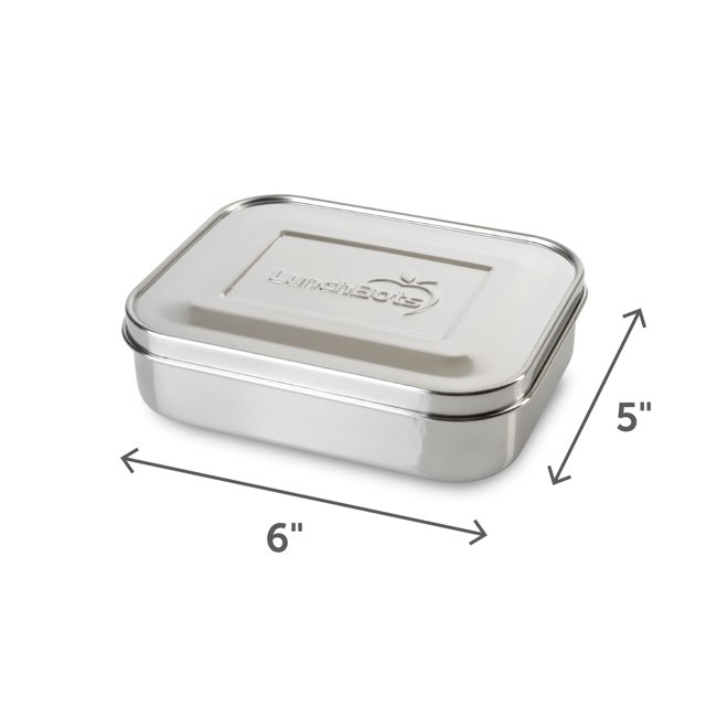 LunchBots Duo Stainless Steel 2 Compartment Bento Box Blue