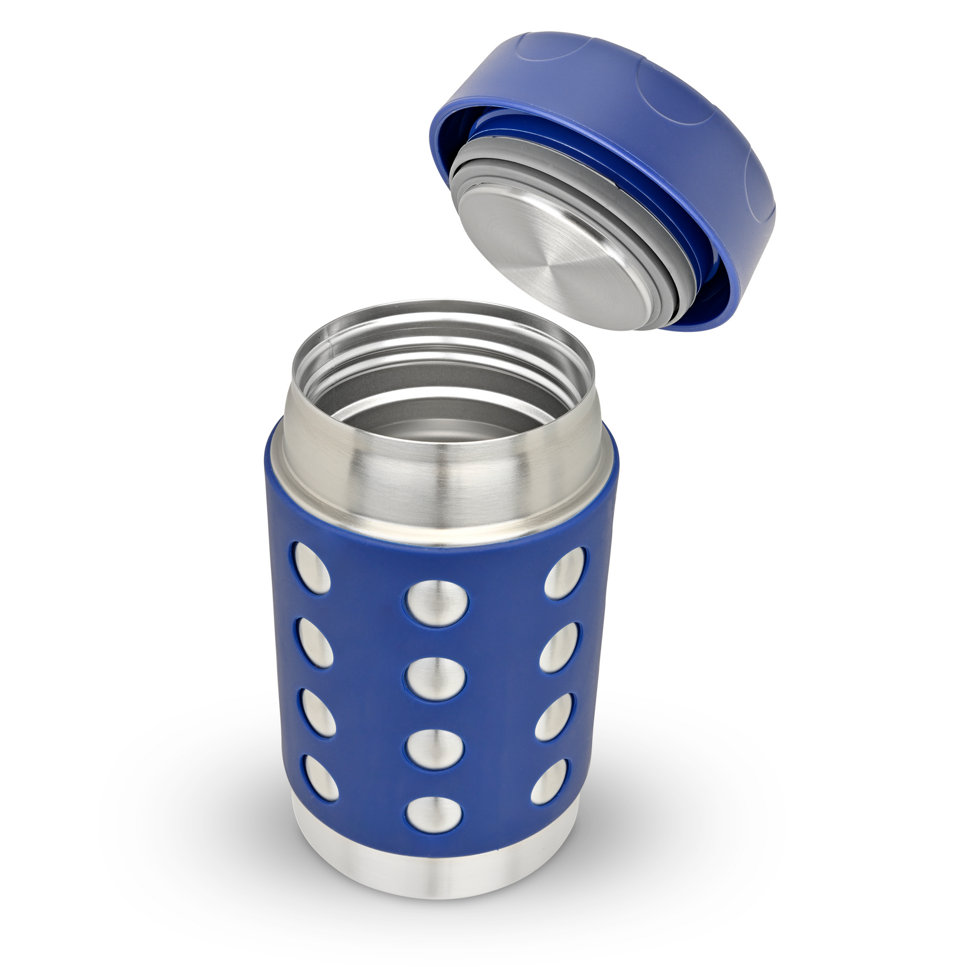 Stainless Steel Thermos with 2 Cups - Navy