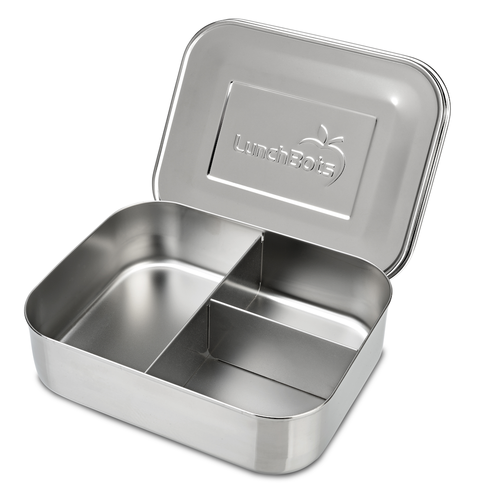 LunchBots Trio Stainless Steel 3 Compartment Bento Box