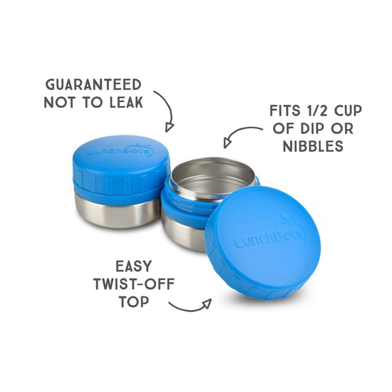 LunchBots Rounds Stainless Steel Leak Proof Food Containers