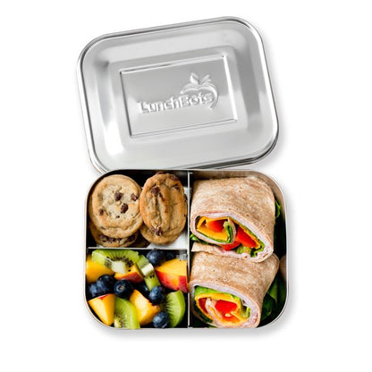 Hot Stainless Steel Bento Box Lunch Container 3-Compartment Bento Lunch Box  for Sandwich and Two Sides 1400 Ml Food Container